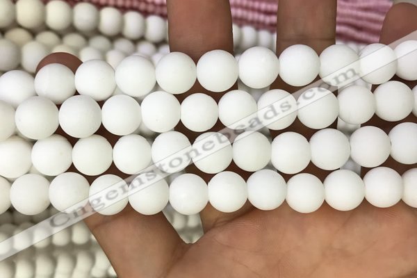 CMJ803 15.5 inches 10mm round matte Mashan jade beads wholesale