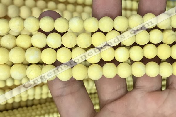 CMJ807 15.5 inches 8mm round matte Mashan jade beads wholesale