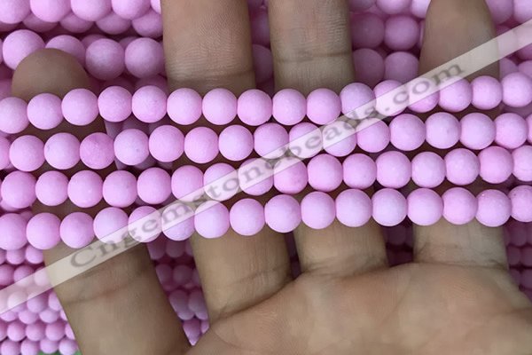 CMJ811 15.5 inches 6mm round matte Mashan jade beads wholesale