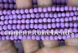 CMJ815 15.5 inches 4mm round matte Mashan jade beads wholesale