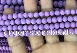 CMJ816 15.5 inches 6mm round matte Mashan jade beads wholesale