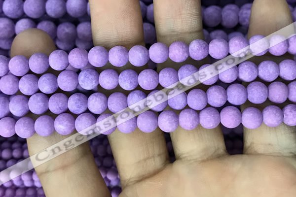 CMJ816 15.5 inches 6mm round matte Mashan jade beads wholesale