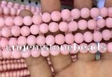 CMJ822 15.5 inches 8mm round matte Mashan jade beads wholesale