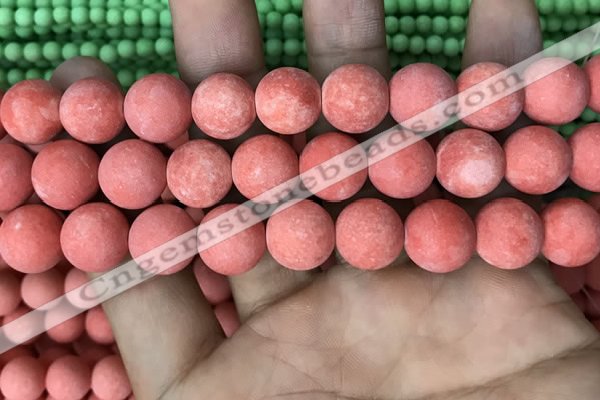 CMJ829 15.5 inches 12mm round matte Mashan jade beads wholesale