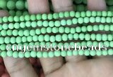 CMJ840 15.5 inches 4mm round matte Mashan jade beads wholesale