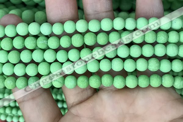 CMJ841 15.5 inches 6mm round matte Mashan jade beads wholesale