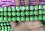 CMJ843 15.5 inches 10mm round matte Mashan jade beads wholesale