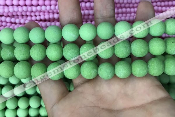 CMJ843 15.5 inches 10mm round matte Mashan jade beads wholesale