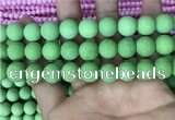 CMJ844 15.5 inches 12mm round matte Mashan jade beads wholesale