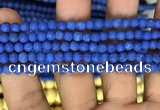 CMJ845 15.5 inches 4mm round matte Mashan jade beads wholesale