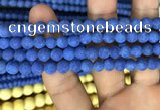 CMJ846 15.5 inches 6mm round matte Mashan jade beads wholesale