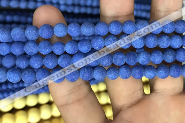 CMJ846 15.5 inches 6mm round matte Mashan jade beads wholesale