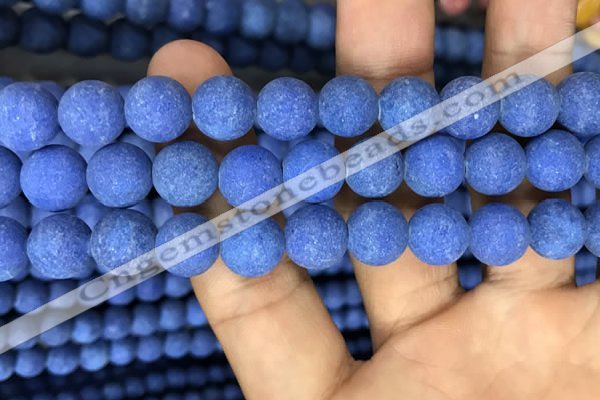 CMJ848 15.5 inches 10mm round matte Mashan jade beads wholesale