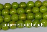 CMJ985 15.5 inches 4mm round Mashan jade beads wholesale