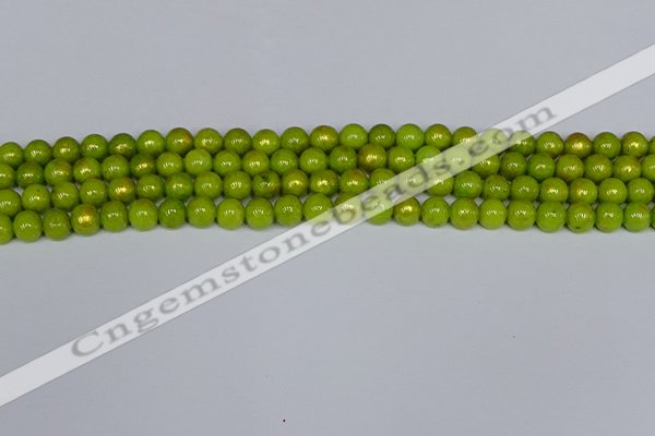 CMJ985 15.5 inches 4mm round Mashan jade beads wholesale