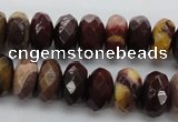 CMK121 15.5 inches 7*10mm faceted rondelle mookaite beads wholesale