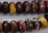 CMK122 15.5 inches 7*16mm faceted rondelle mookaite beads wholesale