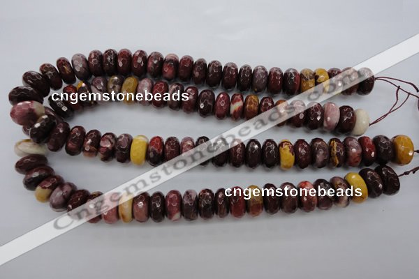 CMK122 15.5 inches 7*16mm faceted rondelle mookaite beads wholesale