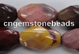 CMK133 15.5 inches 20*30mm faceted rice mookaite beads wholesale