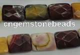 CMK150 15.5 inches 12*16mm faceted rectangle mookaite beads wholesale