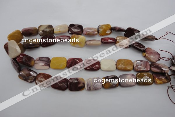 CMK152 15.5 inches 15*20mm faceted rectangle mookaite beads wholesale