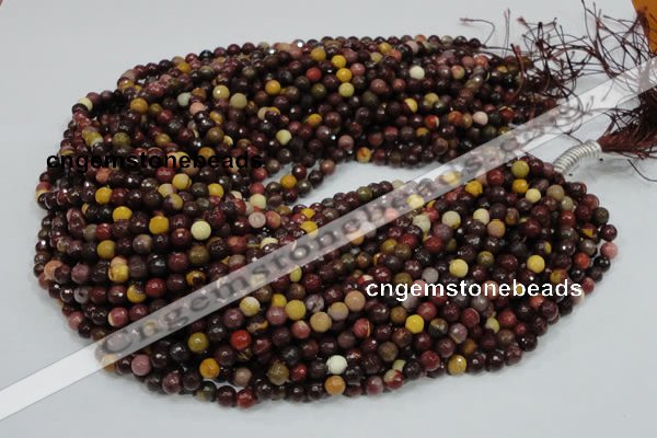 CMK16 15.5 inches 6mm faceted round mookaite beads wholesale