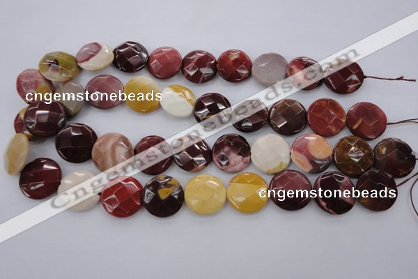 CMK160 15.5 inches 20mm faceted coin mookaite beads wholesale