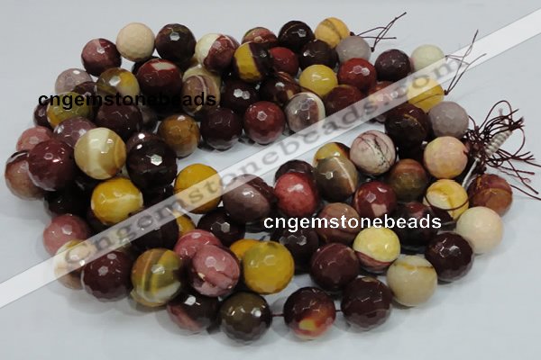 CMK18 15.5 inches 20mm faceted round mookaite beads wholesale