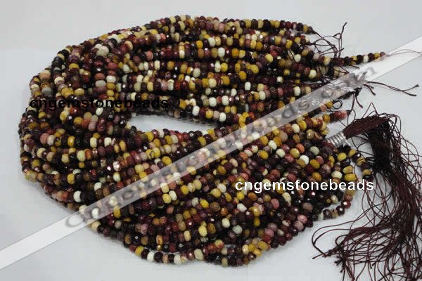 CMK19 15.5 inches 4*6mm faceted rondelle mookaite beads wholesale