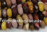 CMK21 15.5 inches 8*14mm faceted rondelle mookaite beads wholesale