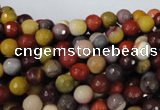 CMK211 15.5 inches 6mm faceted round mookaite gemstone beads