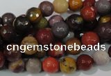 CMK212 15.5 inches 8mm faceted round mookaite gemstone beads