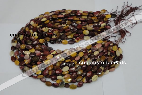 CMK22 15.5 inches 8*12mm faceted oval mookaite beads wholesale