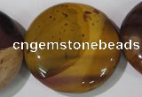 CMK247 15.5 inches 35mm flat round mookaite gemstone beads