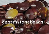 CMK26 15.5 inches 18*25mm faceted oval mookaite beads wholesale