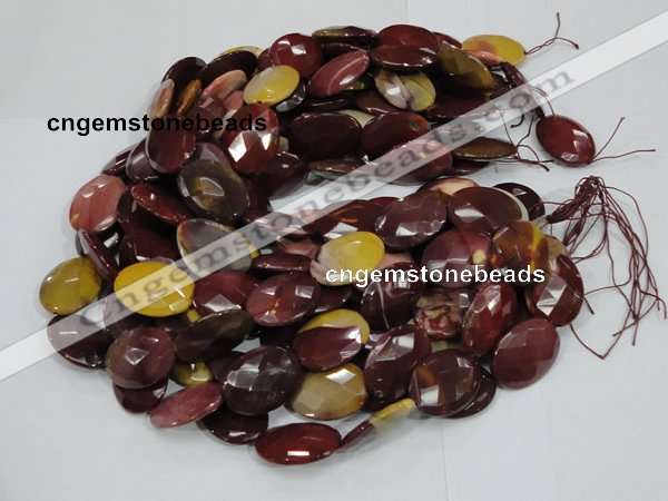 CMK26 15.5 inches 18*25mm faceted oval mookaite beads wholesale