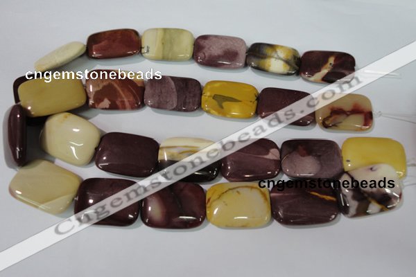 CMK268 15.5 inches 22*30mm rectangle mookaite gemstone beads
