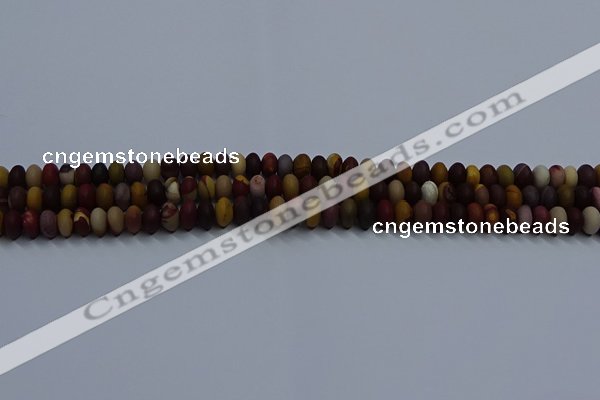 CMK300 15.5 inches 4*6mm rondelle matte mookaite beads wholesale