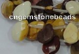 CMK31 15.5 inches 14*18mm faceted flat teardrop mookaite beads