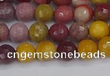 CMK317 15.5 inches 6mm faceted round mookaite gemstone beads