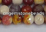 CMK318 15.5 inches 8mm faceted round mookaite gemstone beads