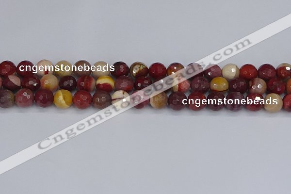 CMK319 15.5 inches 10mm faceted round mookaite gemstone beads