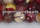 CMK320 15.5 inches 12mm faceted round mookaite gemstone beads