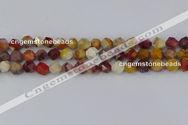 CMK326 15.5 inches 10mm faceted nuggets mookaite gemstone beads