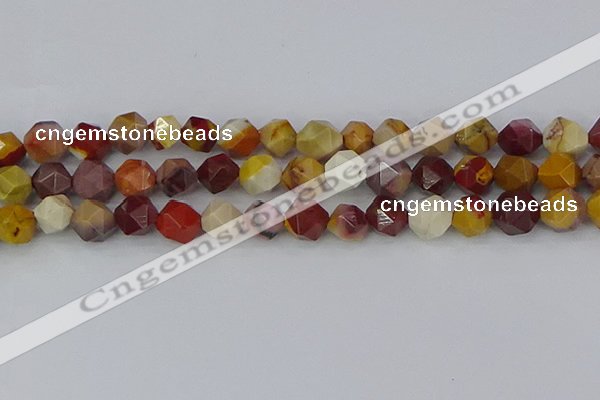 CMK327 15.5 inches 12mm faceted nuggets mookaite gemstone beads