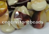 CMK33 15.5 inches 18*25mm faceted flat teardrop mookaite beads