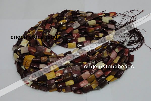 CMK37 15.5 inches 10*14mm faceted rectangle mookaite beads wholesale