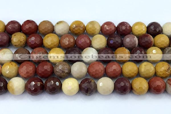 CMK373 15 inches 10mm faceted round mookaite gemstone beads