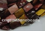 CMK38 15.5 inches 13*18mm faceted rectangle mookaite beads wholesale