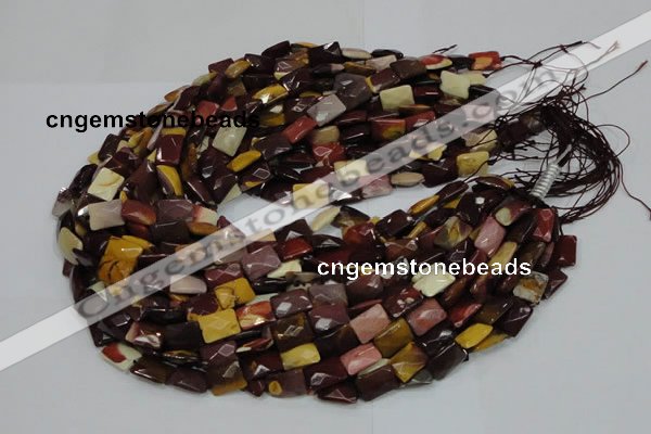 CMK38 15.5 inches 13*18mm faceted rectangle mookaite beads wholesale